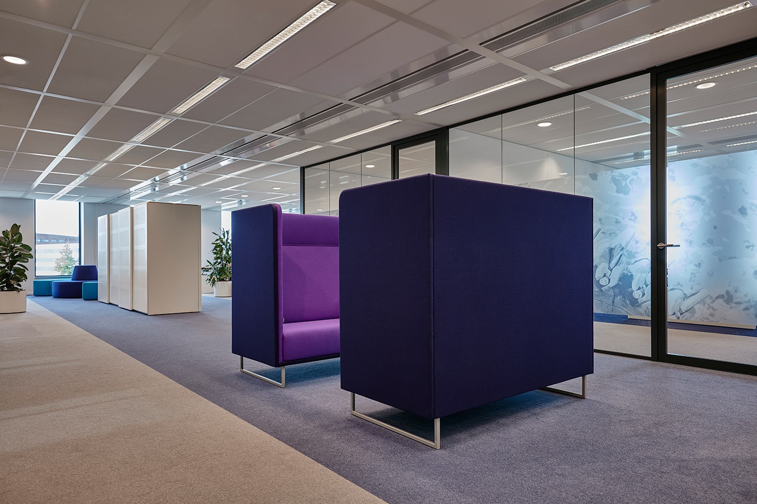 Lande 1stclass akoestische banken voor overleg op kantoor